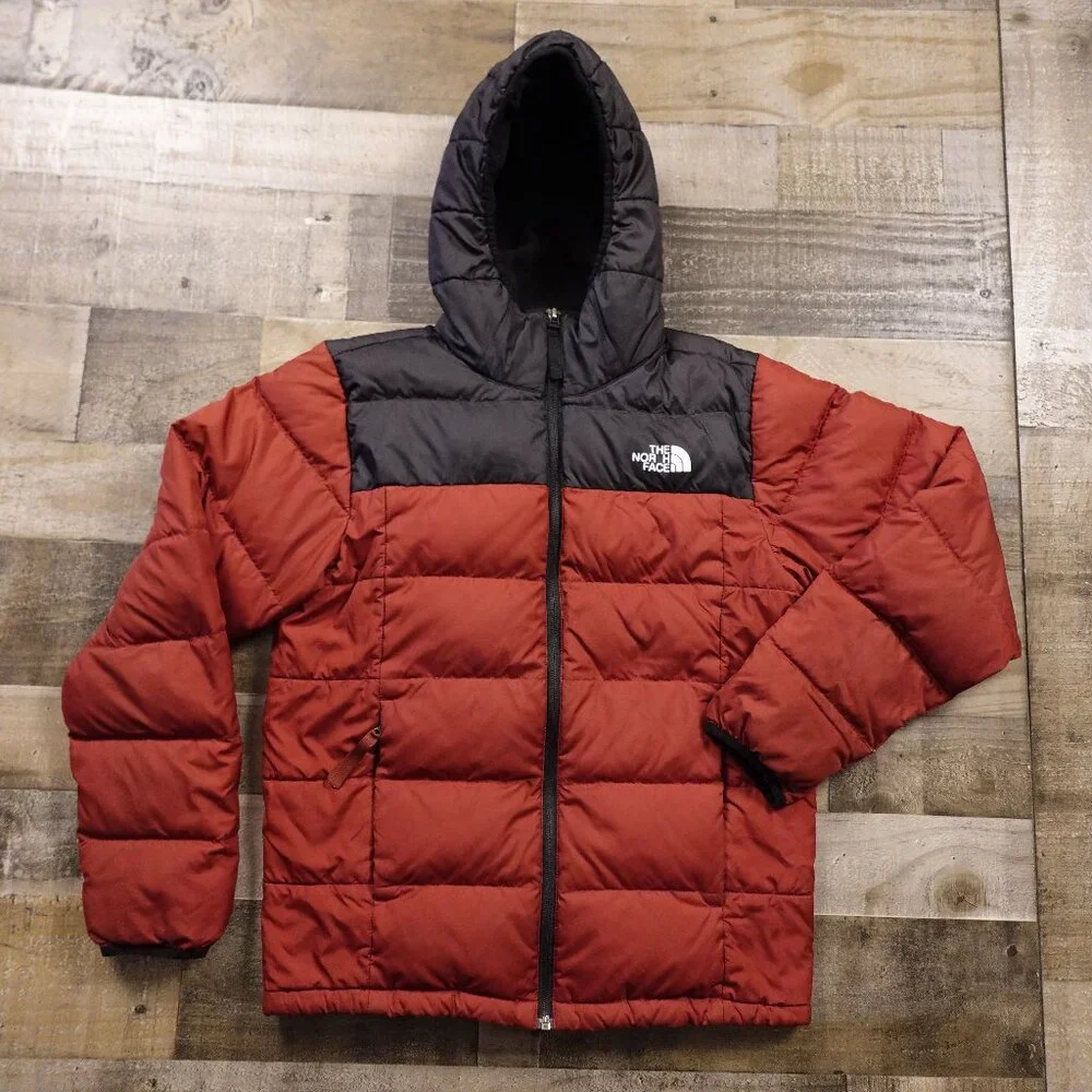 The North Face Roxborough Luxe Hooded Jacket Men’s‎ Small Burgundy Black Puffer